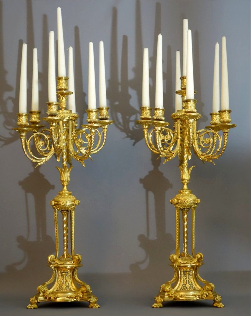 Pair Of Large Louis XVI Girandoles 1840