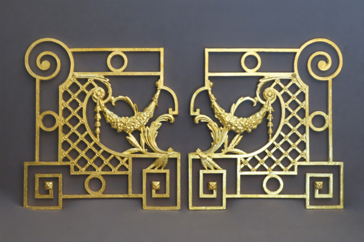 Pair Of 19th Century Cast Iron Clostra Grilles