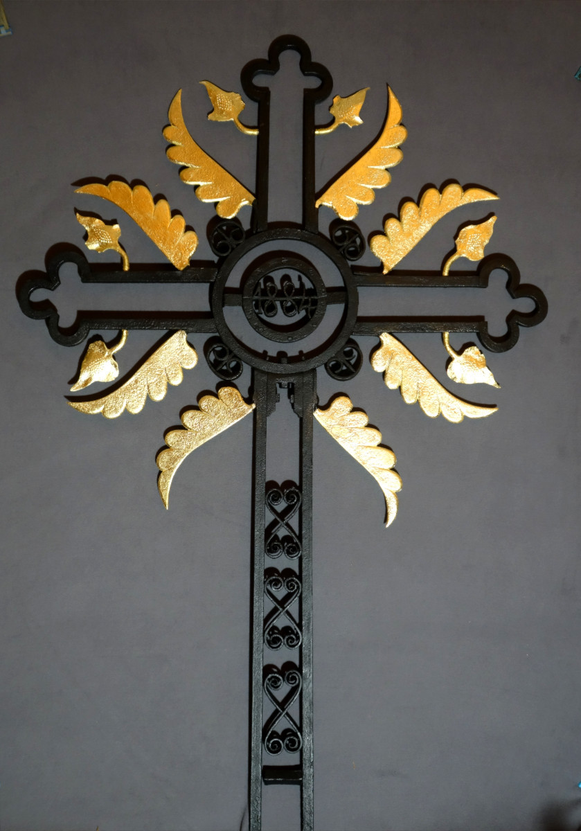 Rare Cross With Angel Wings 19th Century.