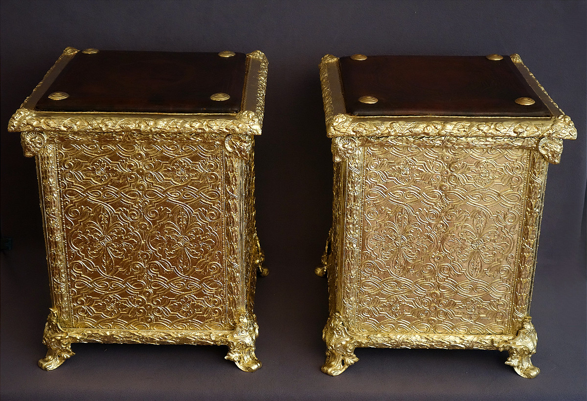Pair Of Rare 19th Century Italian Sgabelli.