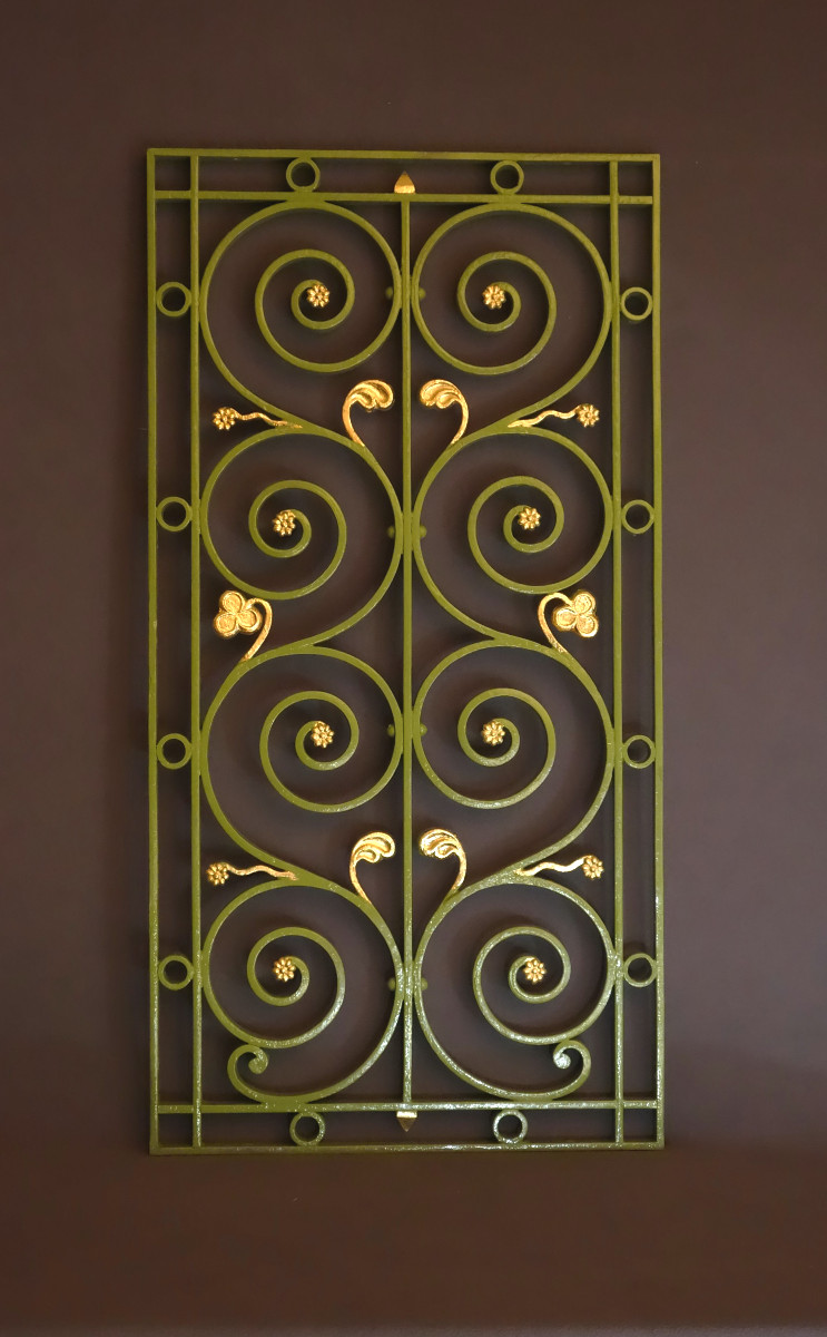 Paire de petites grilles néo gothique 1830-photo-3