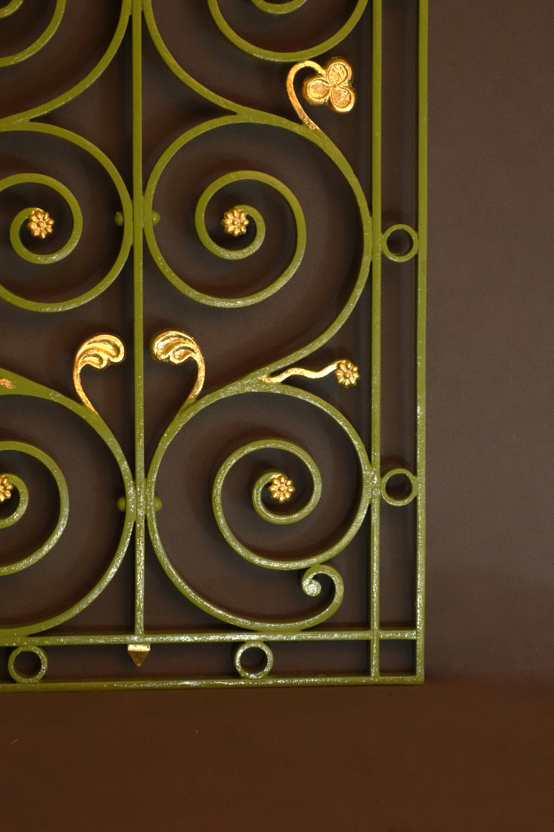 Paire de petites grilles néo gothique 1830-photo-4