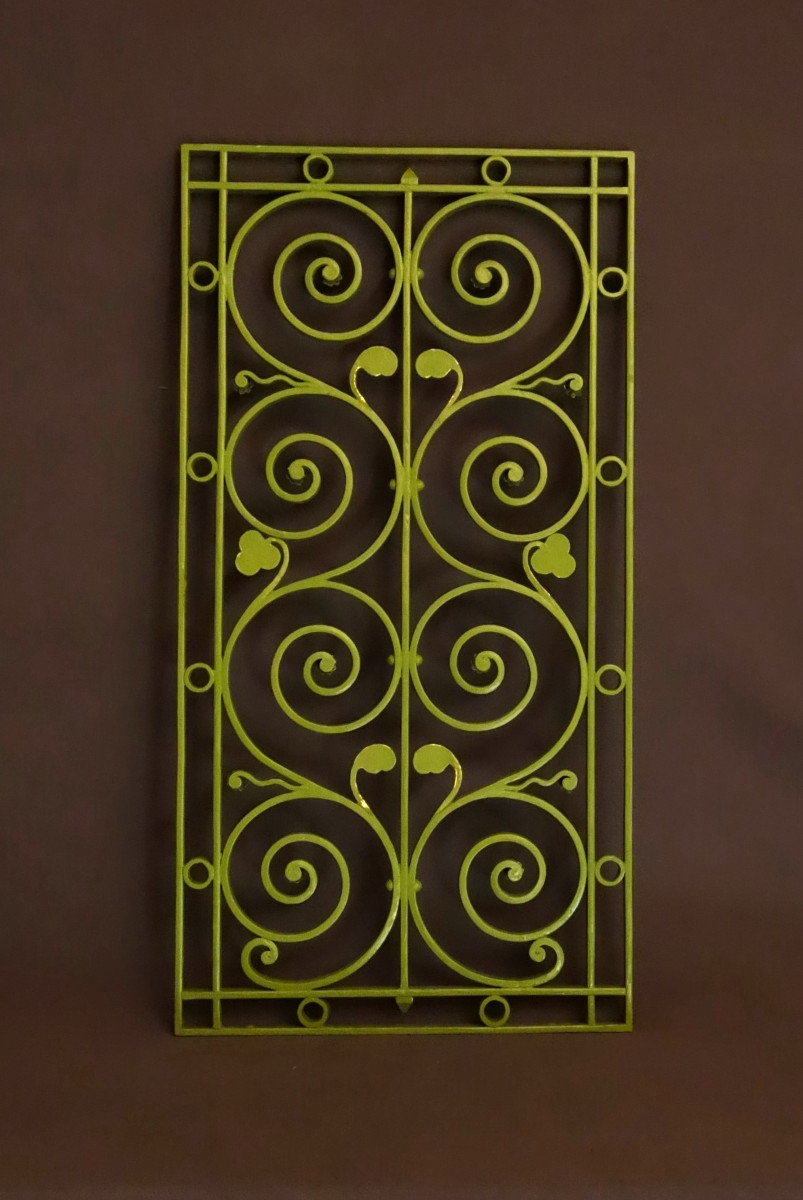 Paire de petites grilles néo gothique 1830-photo-1