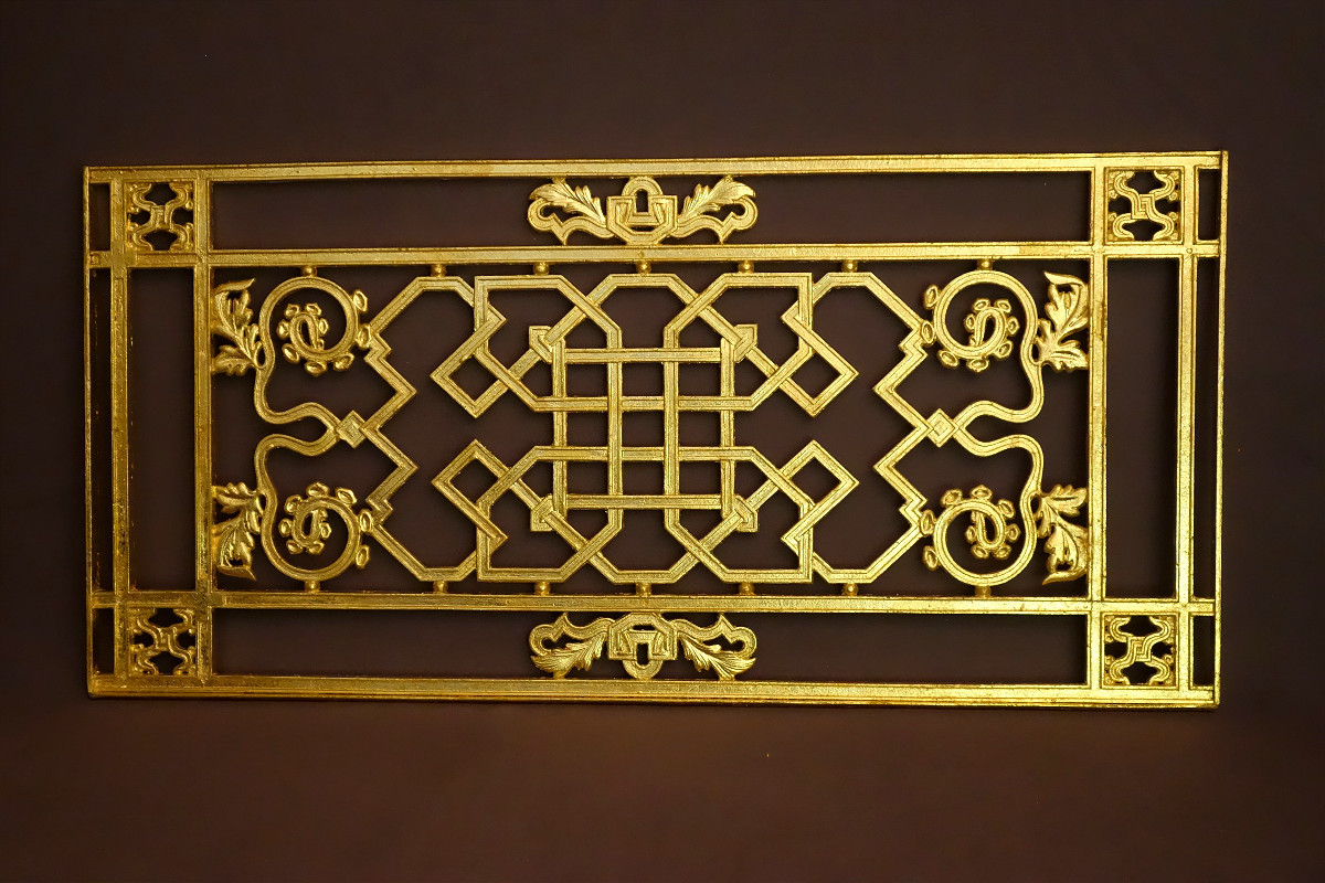 Grille de balcon en fonte de fer fin XIX ème