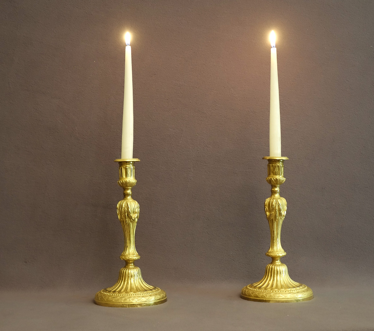 Paire de candélabres à double transformation époque Louis XVI-photo-3