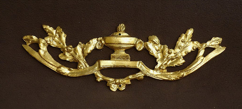 Deux petits frontons en bronze doré XIX ème .-photo-3