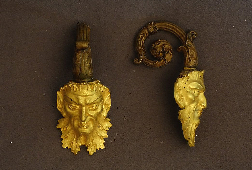 A Set Of Four Faun Mascarons From The Restoration Period.-photo-2