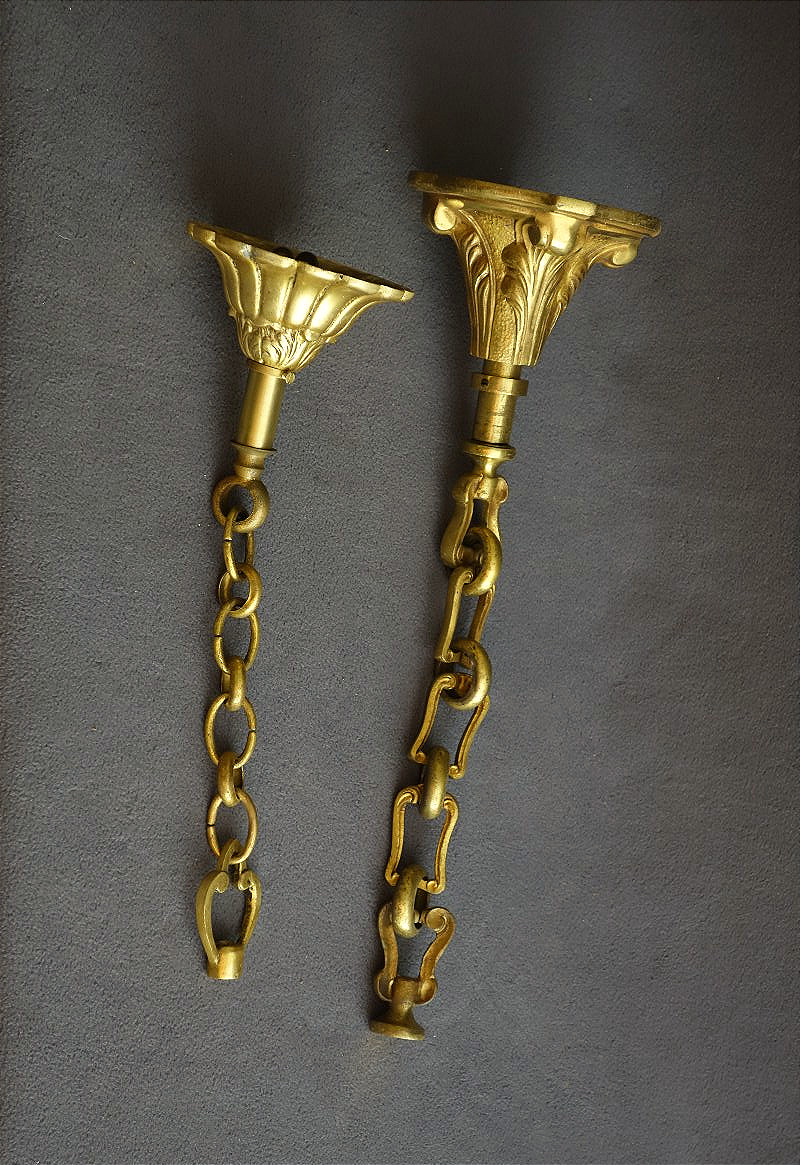 Two 20th-century Chandelier Suspension Wires.