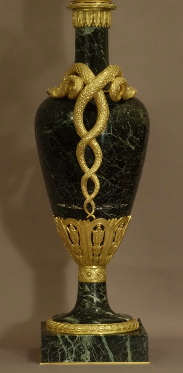 - Paire De Grands Candélabres Louis XVI XIXème-photo-1