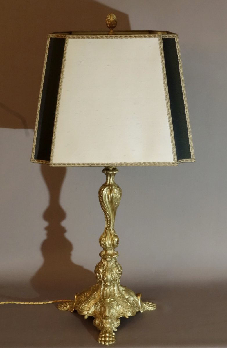- Très Important Pied De Lampe XIXème-photo-2