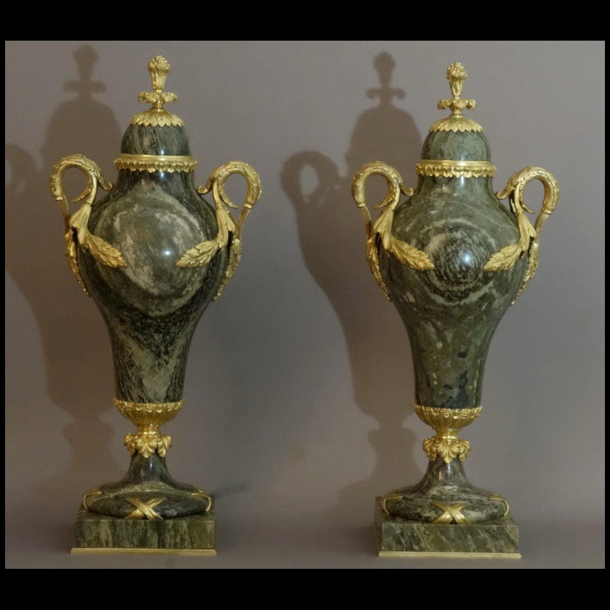Pair Of Covered Vases XIXth
