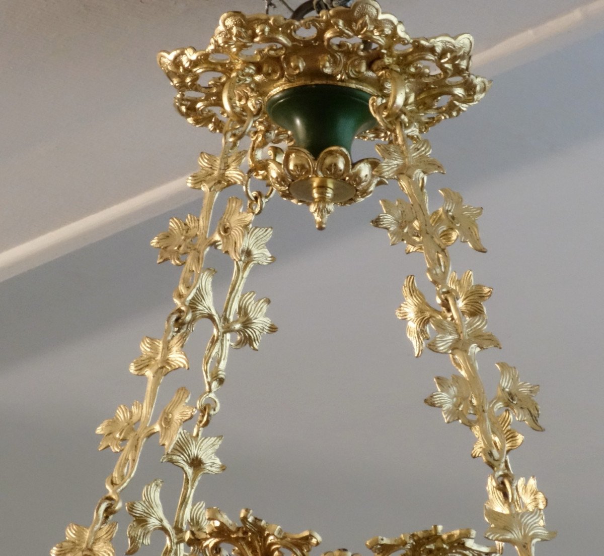 Large Chandelier Restauration Period-photo-3