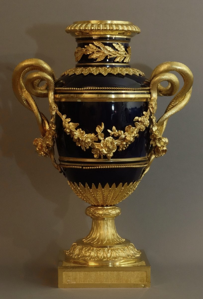 - Paire d'Importants Vases Louis XVI XIXème-photo-3