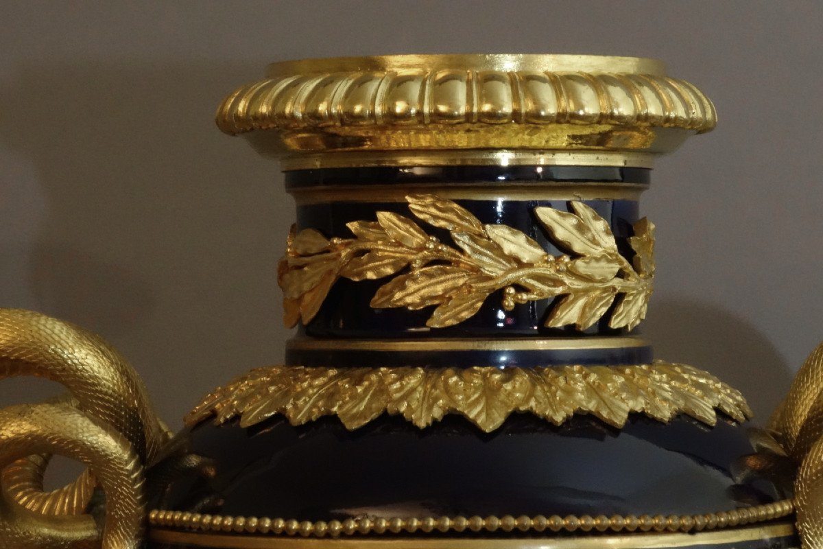 - Paire d'Importants Vases Louis XVI XIXème-photo-4
