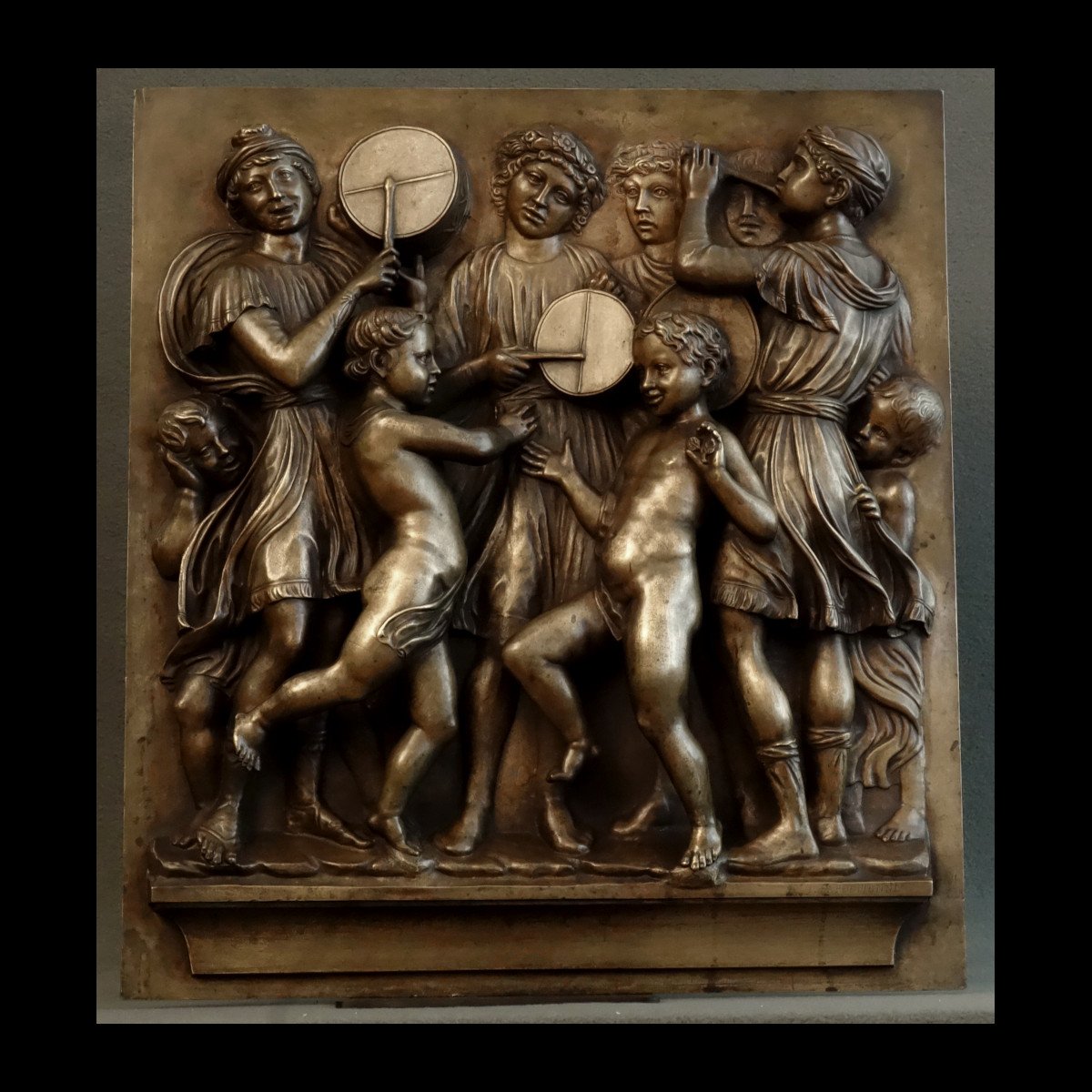 Important Panel Of La Cantoria De Luca Della Robbia Nineteenth