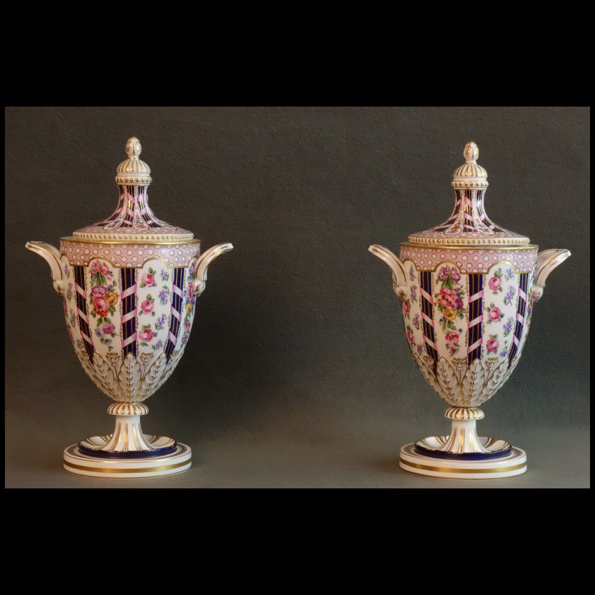 Pair Of Louis XVI Vases By Samson XIXth