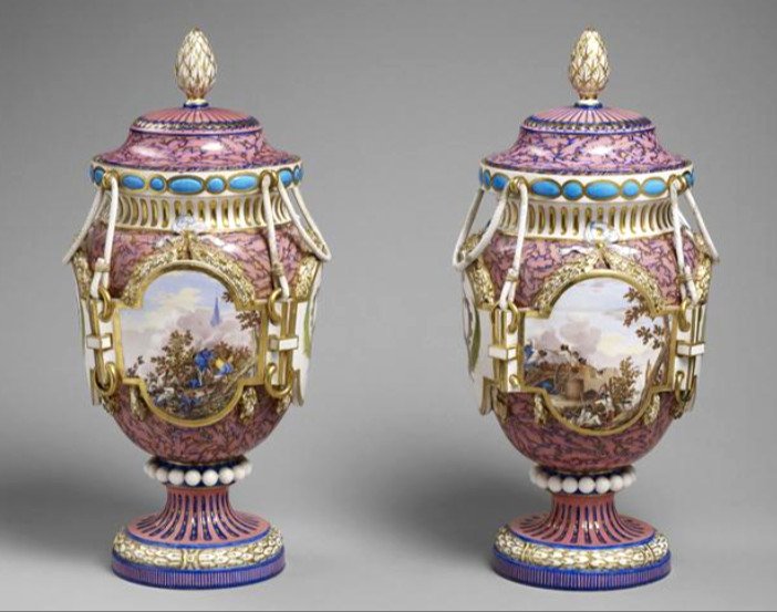 Pair Of Sèvres Ferres Vases 1764-photo-4