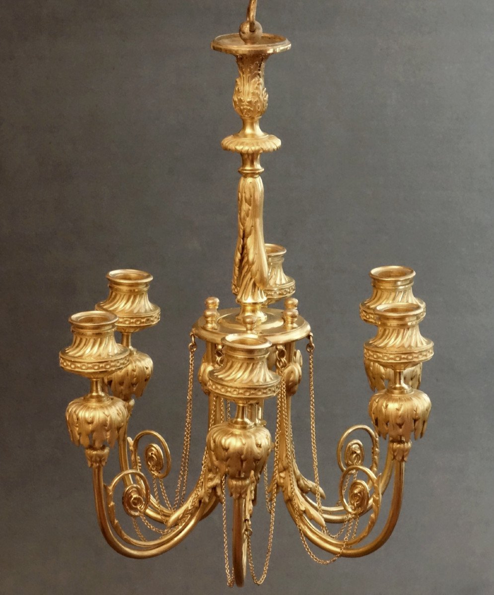 Rare Small Cabinet Chandelier XIXth-photo-2