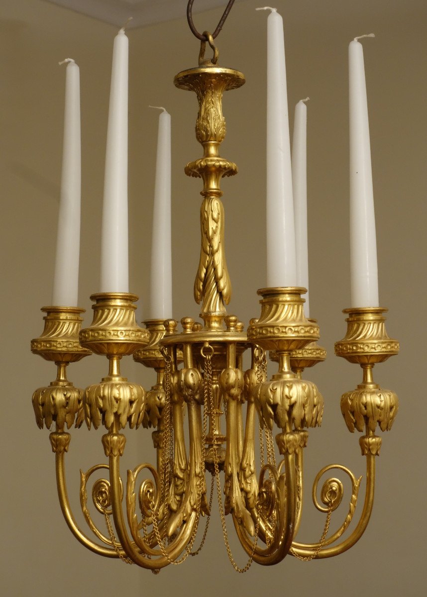 Rare Small Cabinet Chandelier XIXth-photo-4