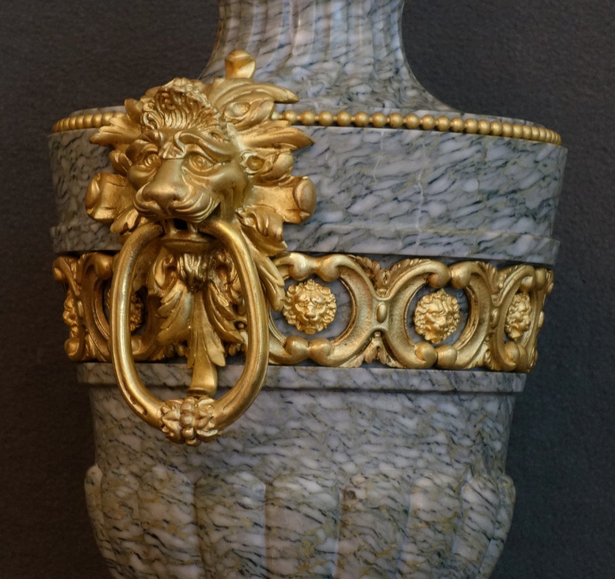 Paire d'Importants Vases Louis XIV XIXème-photo-1