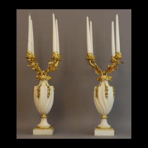 Pair Of Rare Candelabras Late Nineteenth