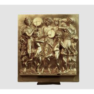 Important Panel From The Cantoria By Luca Della Robbia 19th Century