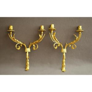 Paire d'appliques de boiserie 1780