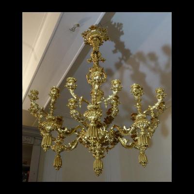 Large Chandelier Restauration Period 30 Lights