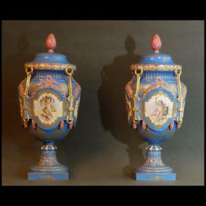 Pair Of Sèvres Ferres Vases 1764