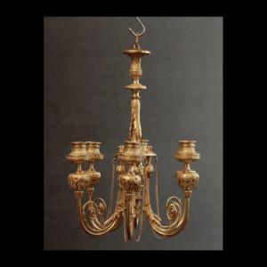 Rare Small Cabinet Chandelier XIXth