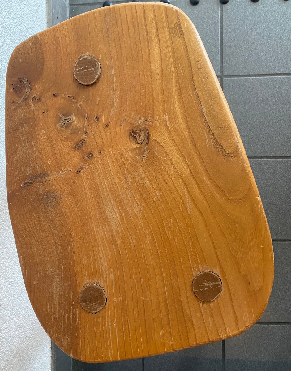 Chapo  Stool Elm Wood1960s-1970s-photo-4
