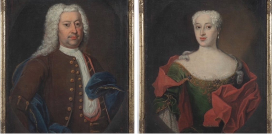 Portraits De Couple Bourgeois XVIII ème 
