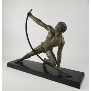 Jean De Roncourt - 20th Century Athlete Sculpture 