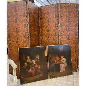 Nineteenth Century Four-leaf Screen