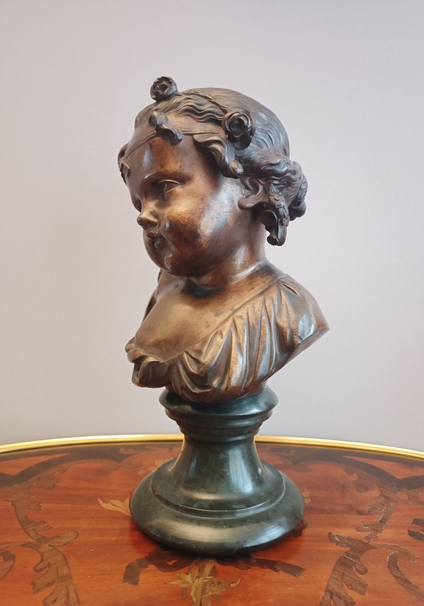 Buste  de Jeune Fille en bronze-photo-5