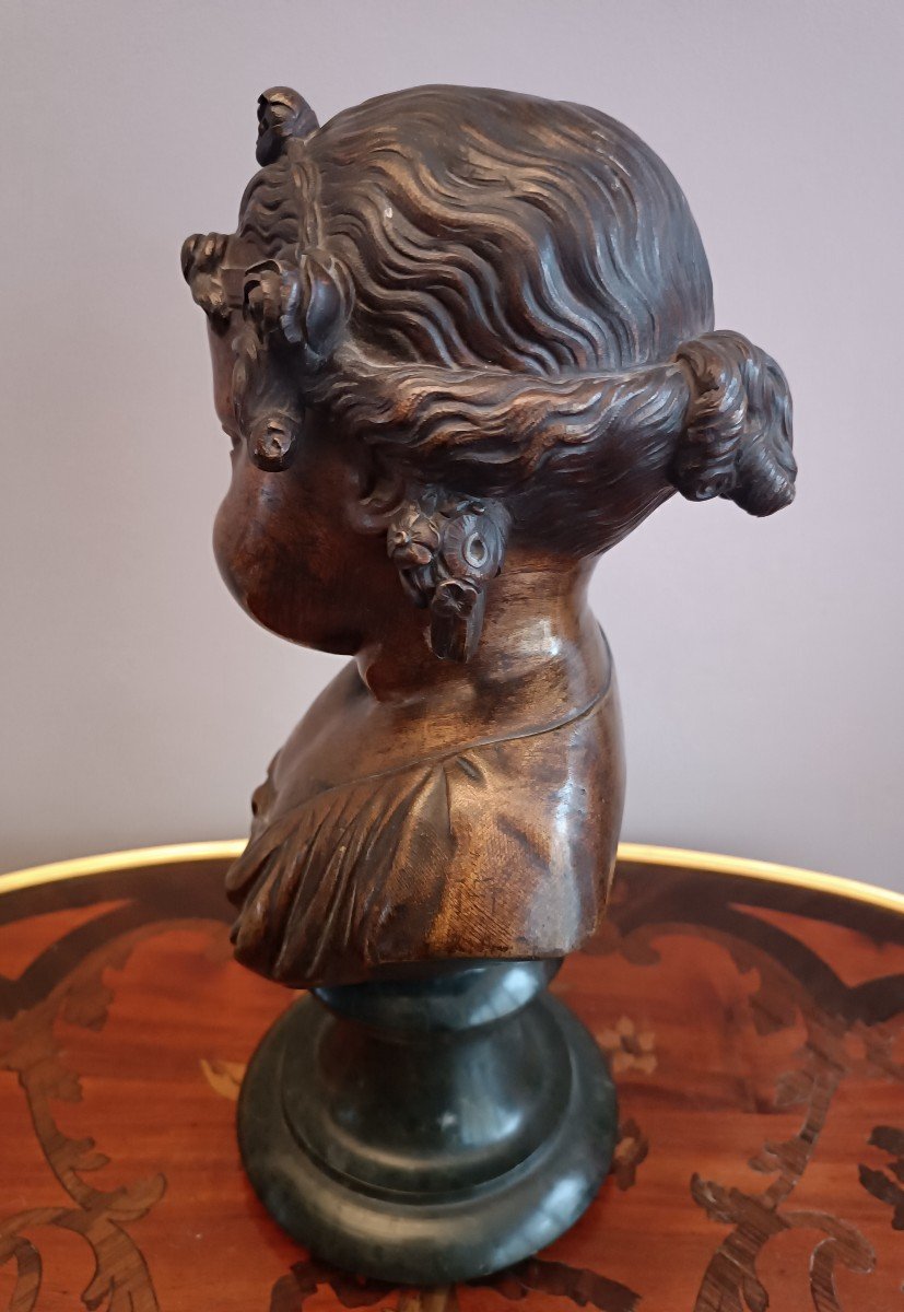 Buste  de Jeune Fille en bronze-photo-6