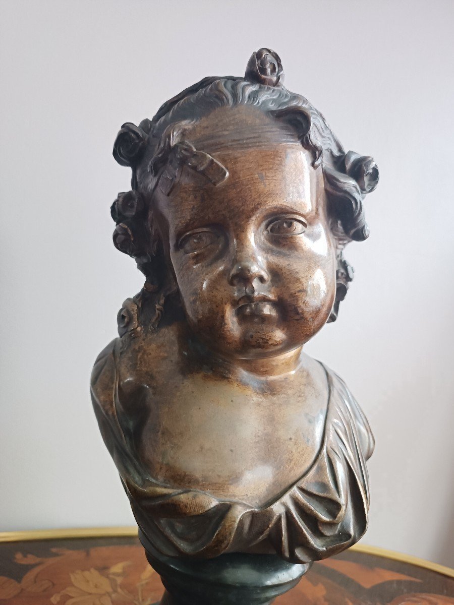 Buste  de Jeune Fille en bronze-photo-4