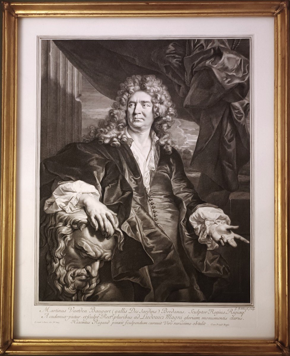 Engraving Portrait Of Martin Vanden Bogaert, Dit Desjardins-photo-2