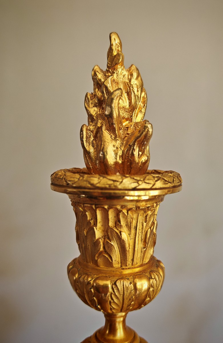 Paire De Bougeoirs Louis XVI -photo-3