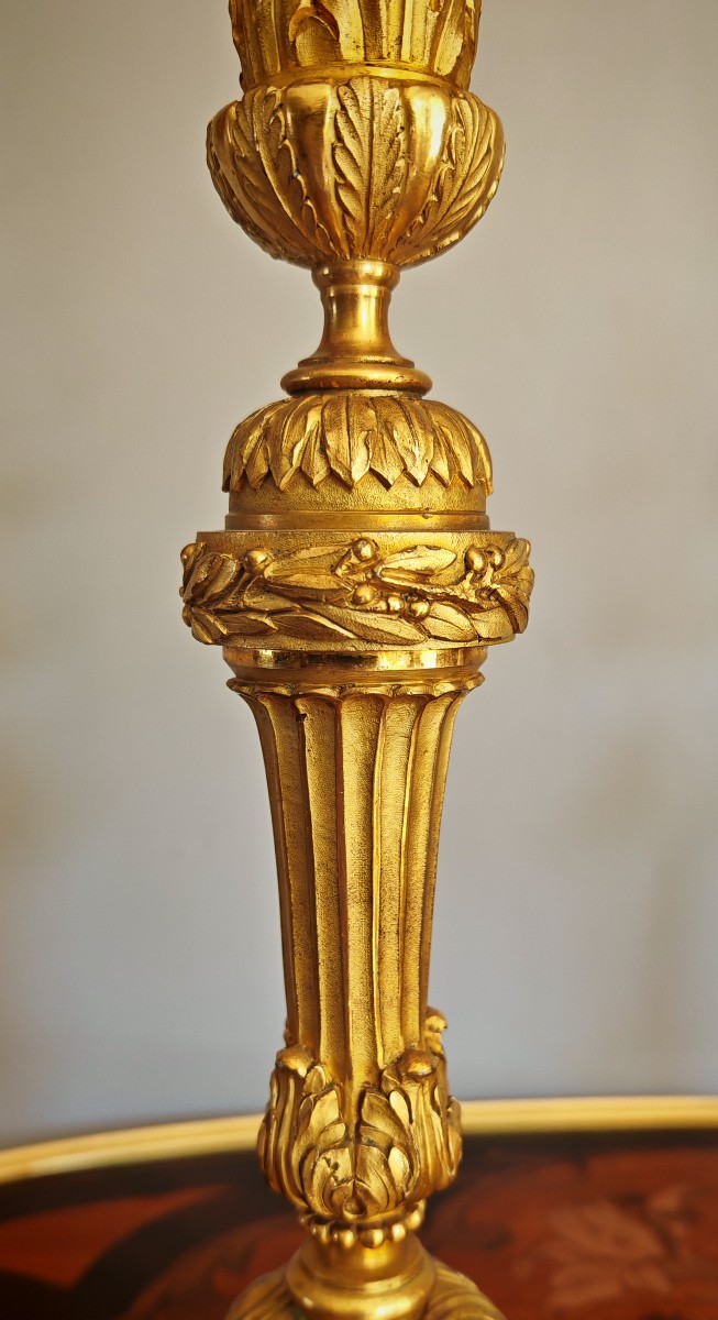 Paire De Bougeoirs Louis XVI -photo-1
