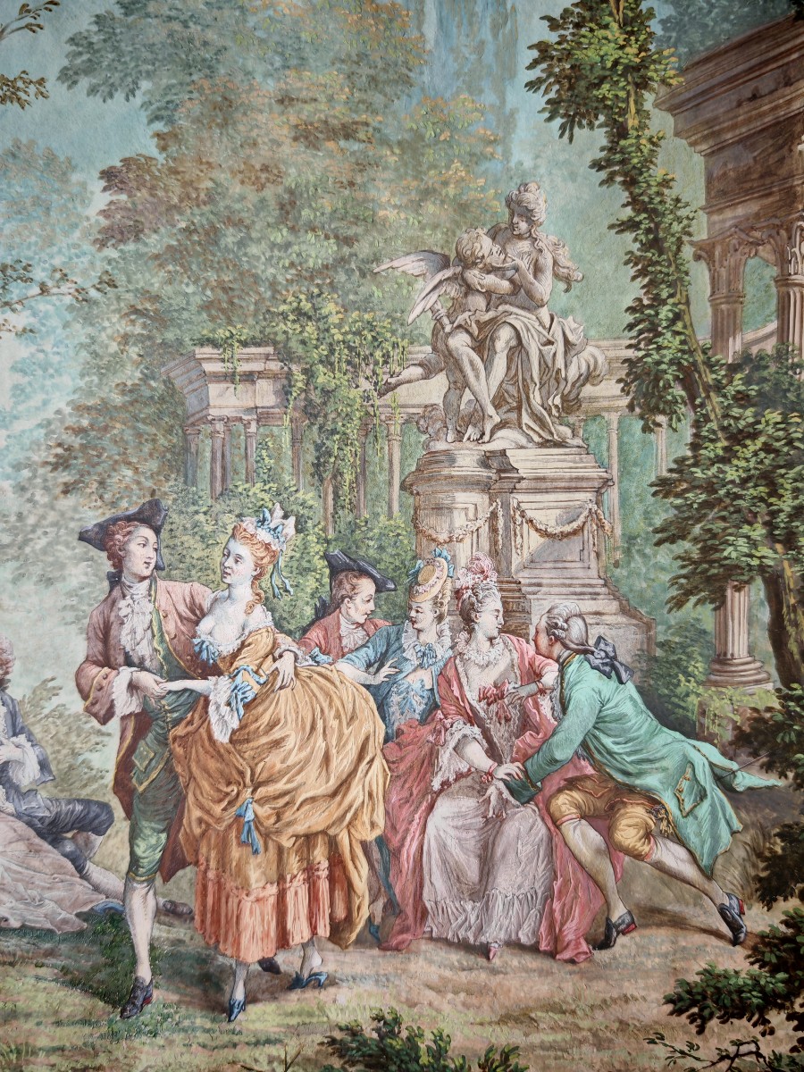 Dessin The Romantic Entourage Of Carmontelle -photo-3