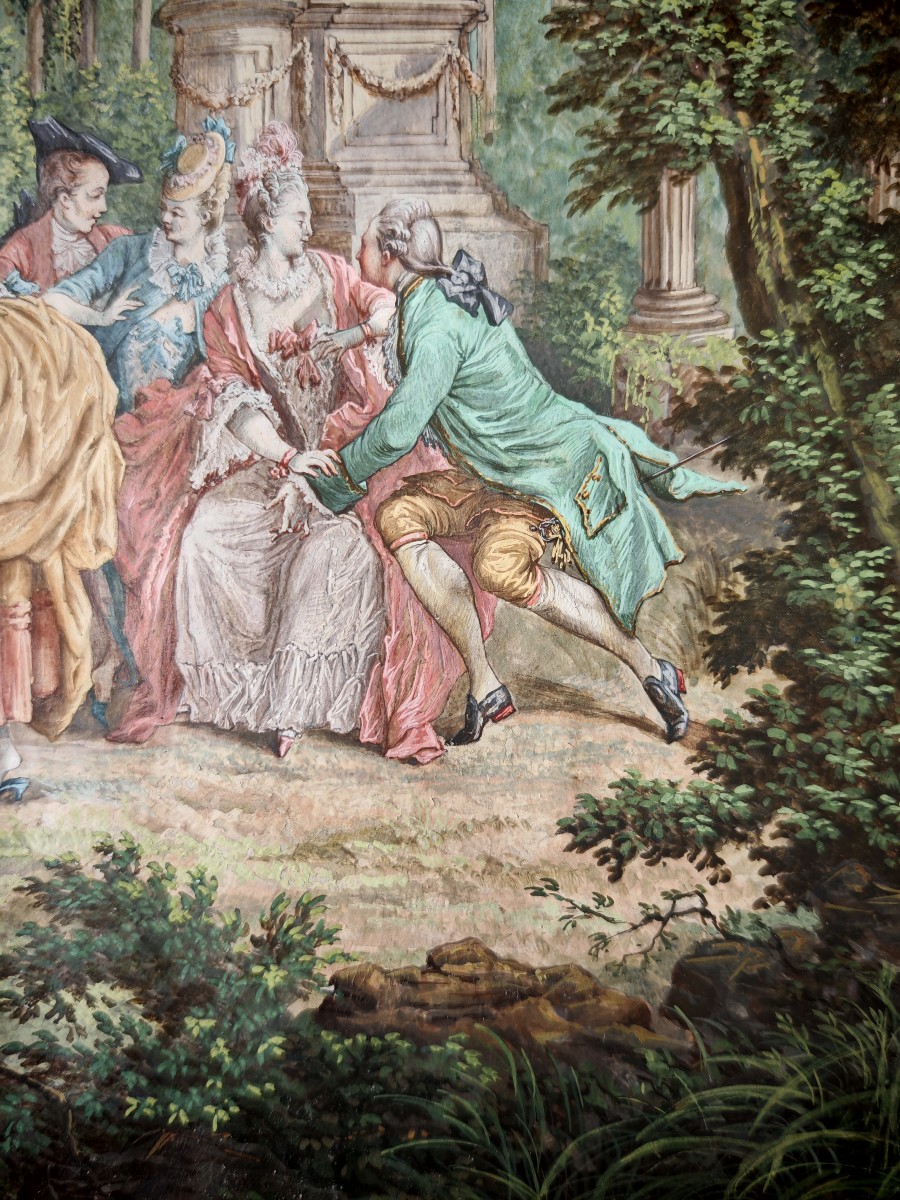 Dessin The Romantic Entourage Of Carmontelle -photo-1