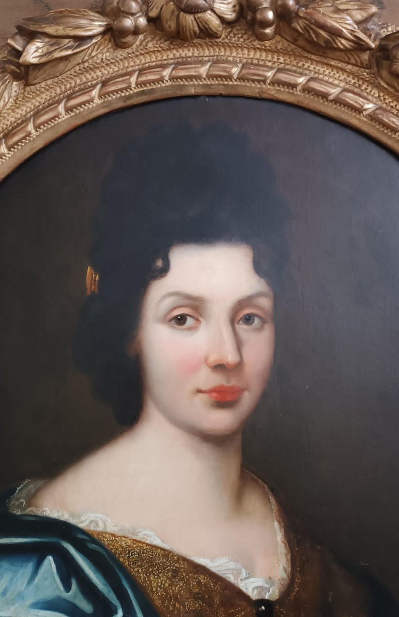 18th Century French School Portrait Of Marie-francoise De Verthamon.-photo-4