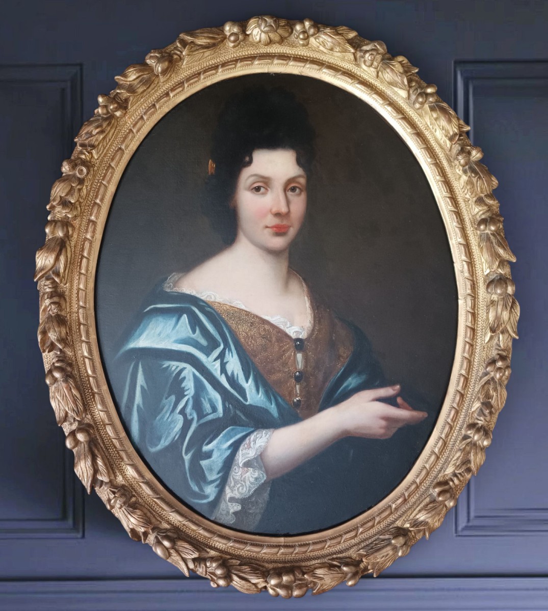 18th Century French School Portrait Of Marie-francoise De Verthamon.