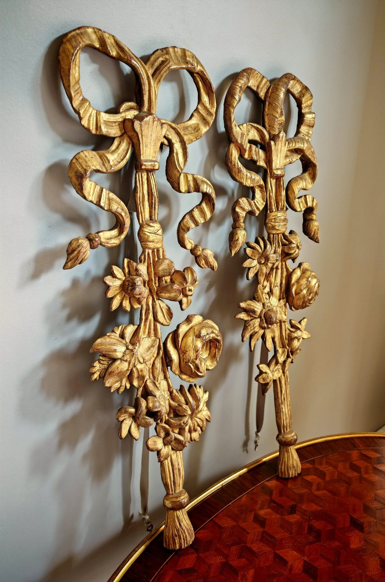 Paire de boiseries d'époque Louis XVI-photo-4