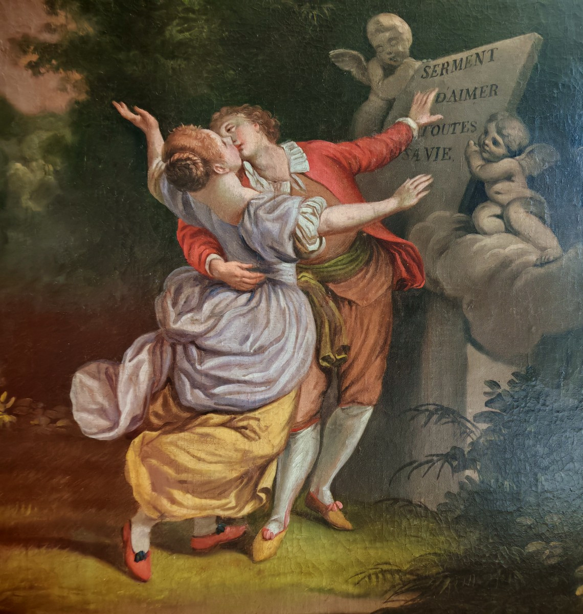 French School Of The 18th Century "the Oath Of Love" Jean-honoré Fragonard -photo-2
