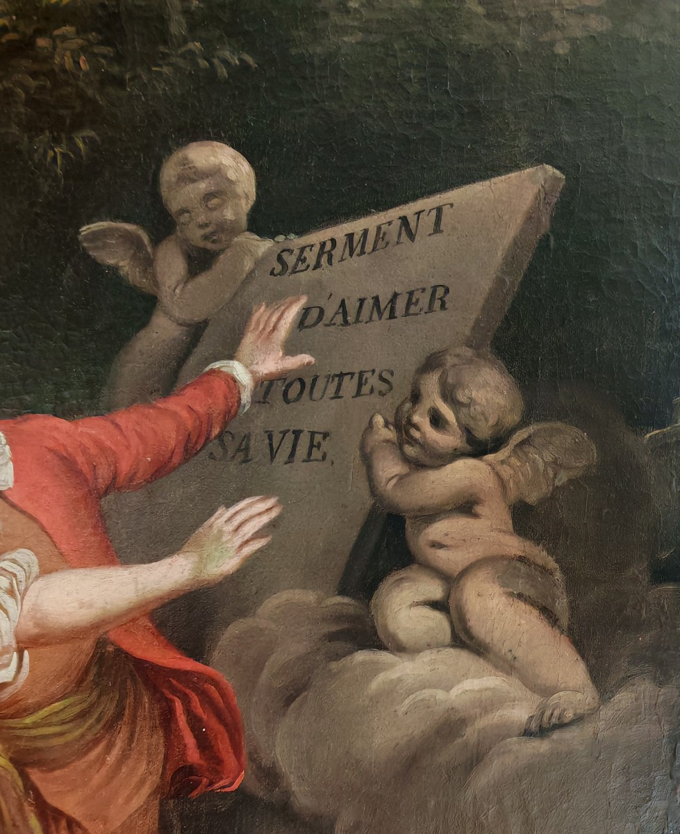 French School Of The 18th Century "the Oath Of Love" Jean-honoré Fragonard -photo-2
