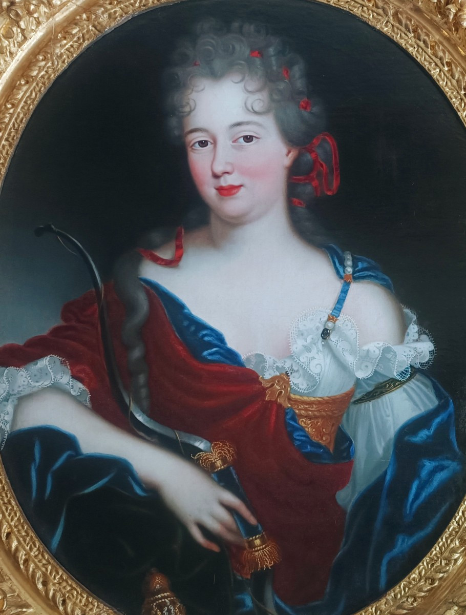 Portrait Françoise-marie De Bourbon, The Second Mademoiselle De Blois By Philippe Vignon-photo-1