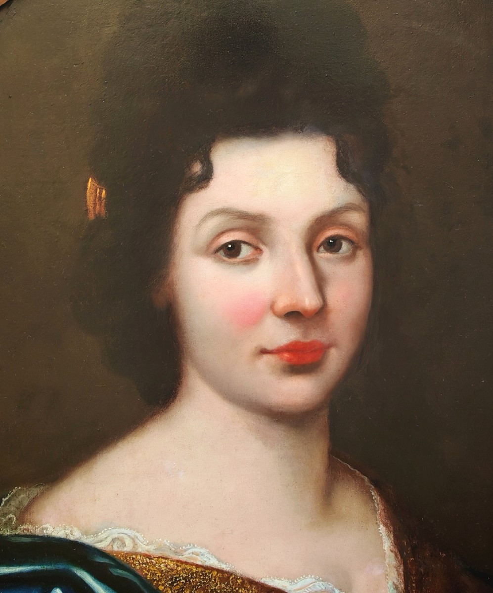 18th Century French School Portrait Of Marie-francoise Victoire De Verthamon.-photo-3