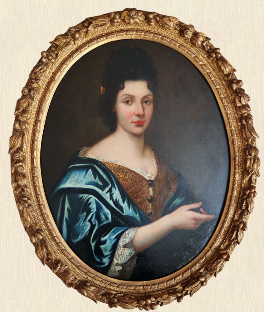18th Century French School Portrait Of Marie-francoise Victoire De Verthamon.